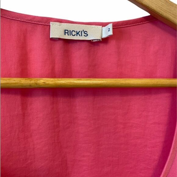 RICKIS Pink Layered Sleeveless Light Dressy Top 2 - Picture 8 of 8